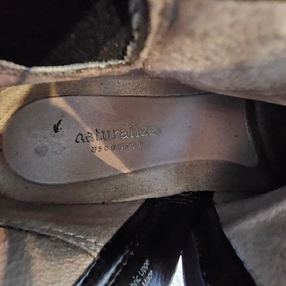 Naturalizer Women's Rylen Leather Side Zip Ankle Booties Size 7N‎ Black Comfort - Picture 7 of 8